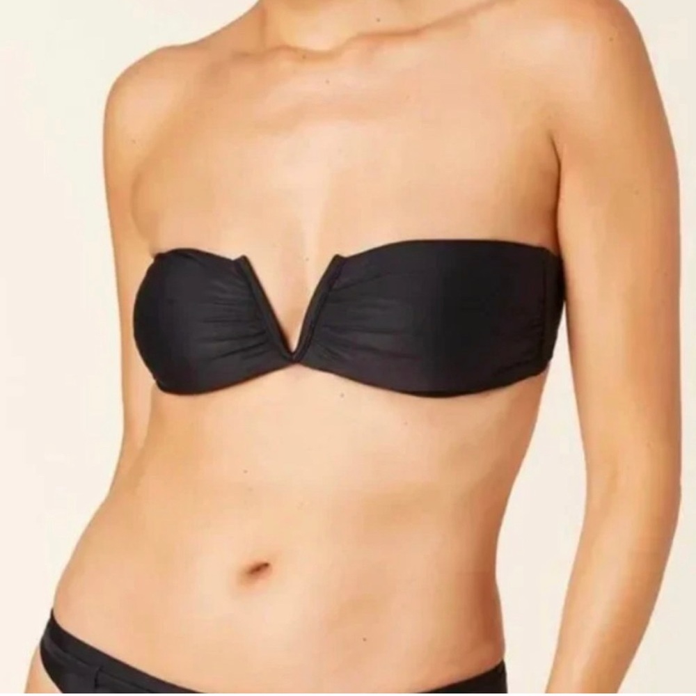 NWT Andie Swim Scala Black Bandeau Top Size Small